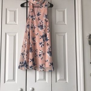Pink floral dress